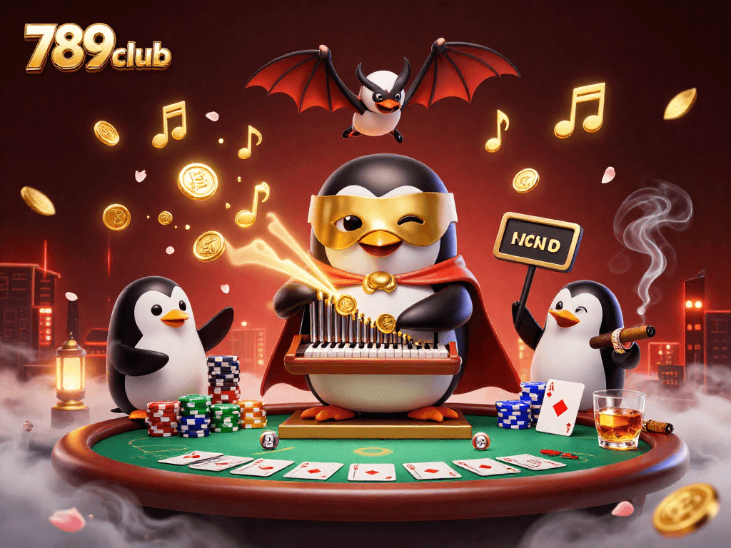 Experience thrilling moments at 789club with a vibrant illustration of a fantasy gambling scene.