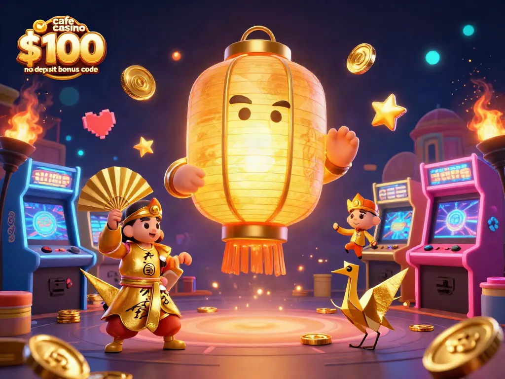 Win with the cafe casino $100 no deposit bonus code in this vibrant fantasy casino scene.