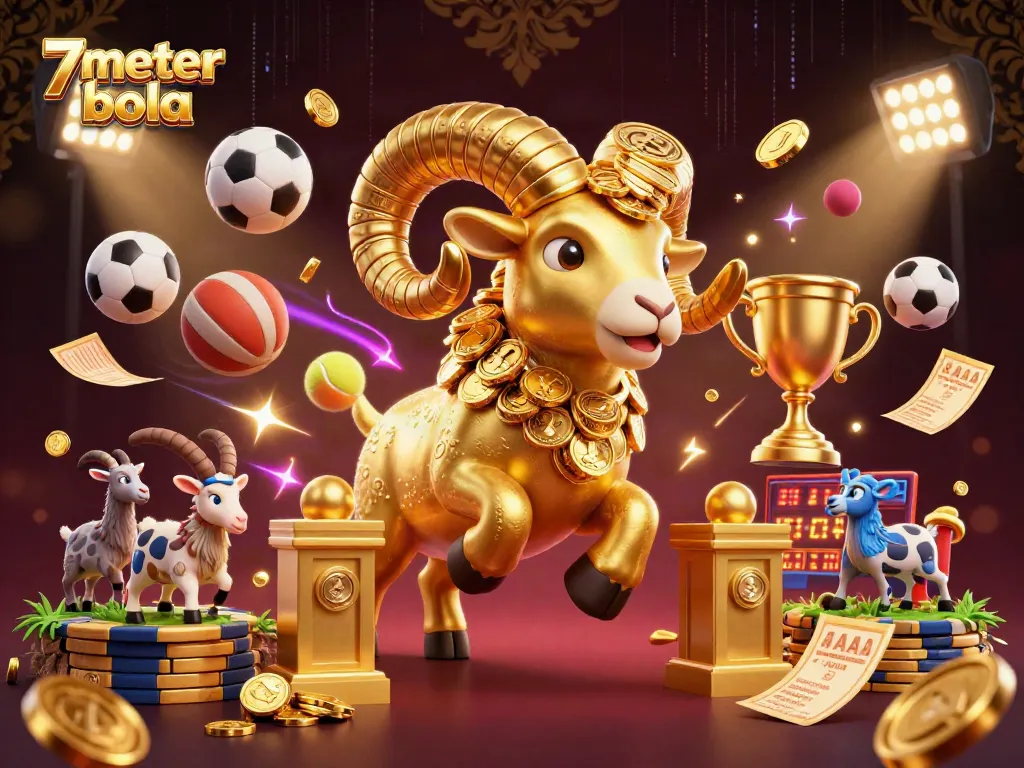 Bet big with 7meter bola as a golden ram charges through a dynamic sports betting scene
