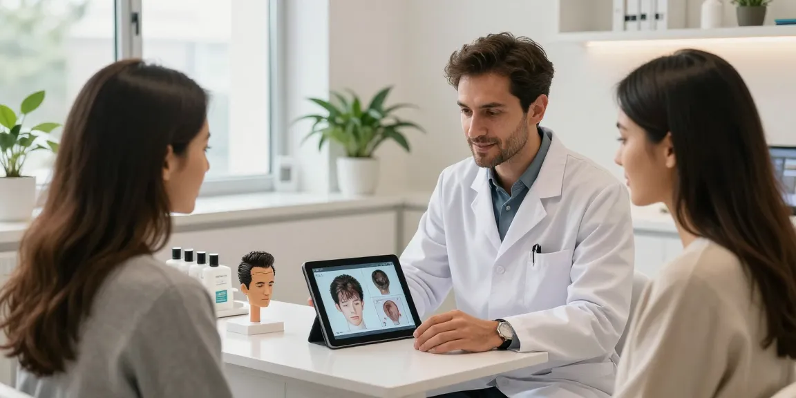 hair transplant istanbul consultation with surgeon and patient in modern clinic
