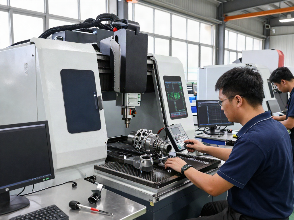 Leading aerospace CNC parts manufacturers showcasing precision machining in a modern workshop.