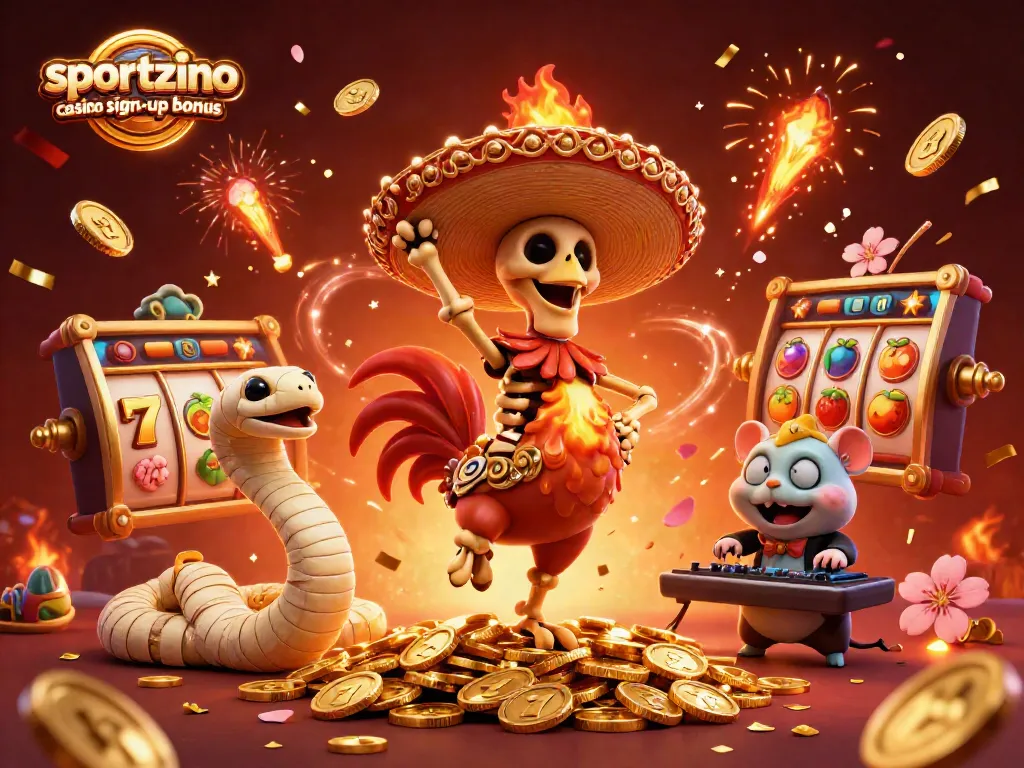 Claim your sportzino casino sign-up bonus through a vibrant celebration of wins and rewards.