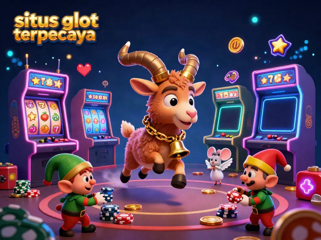 Join the fun at situs slot gacor terpercaya featuring a festive Krampus and mischievous elf gremlins in a holiday casino.
