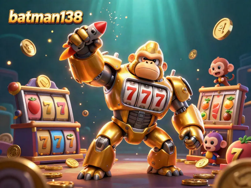 Engage with batman138's thrilling slot experience featuring a dynamic gorilla mech and rich elements.