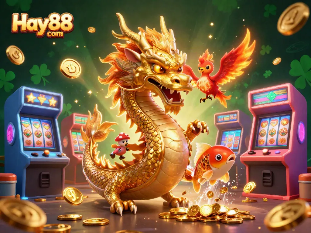 Experience exciting gameplay at Hay88 com with vibrant dragons and gaming treasures.