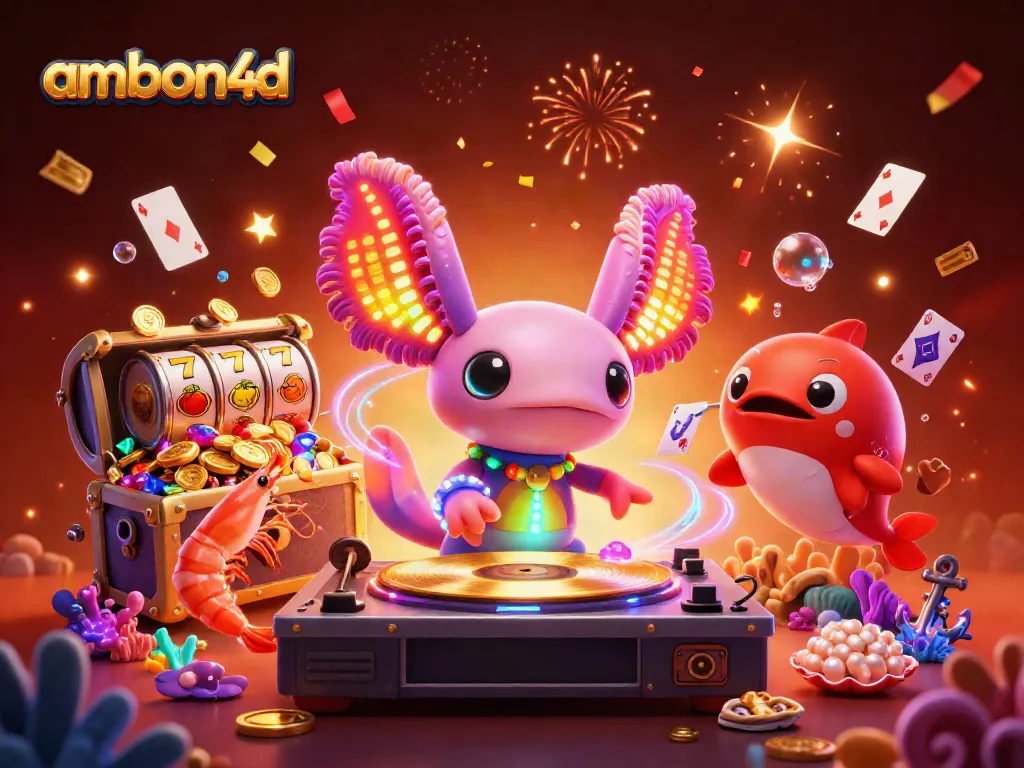 Experience winning slots at ambon4d with vibrant underwater casino-themed illustration