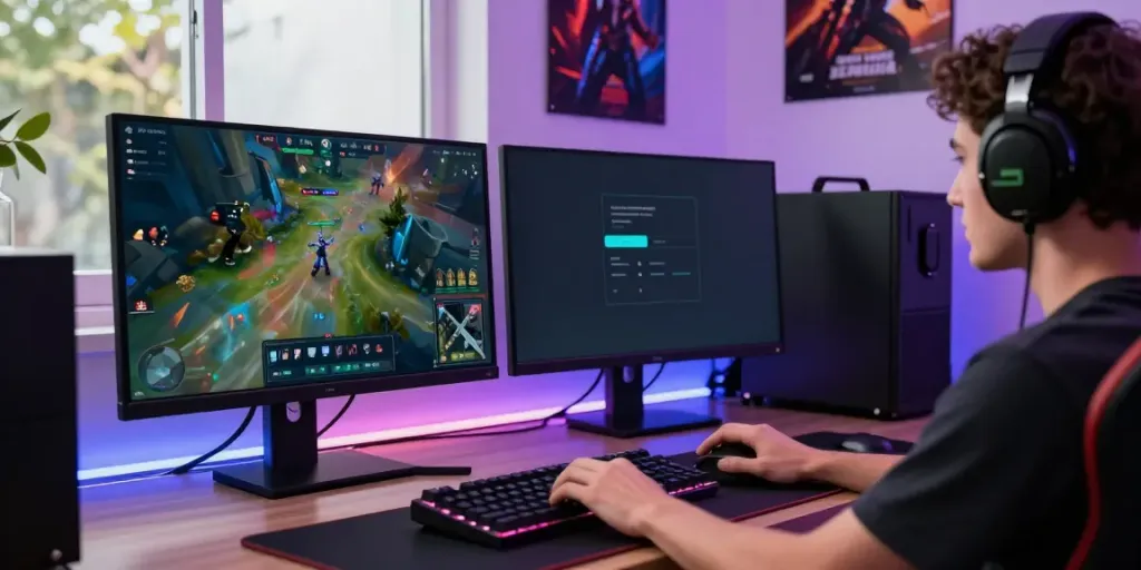 Singatoto link displayed on bright monitors in a modern gaming setup