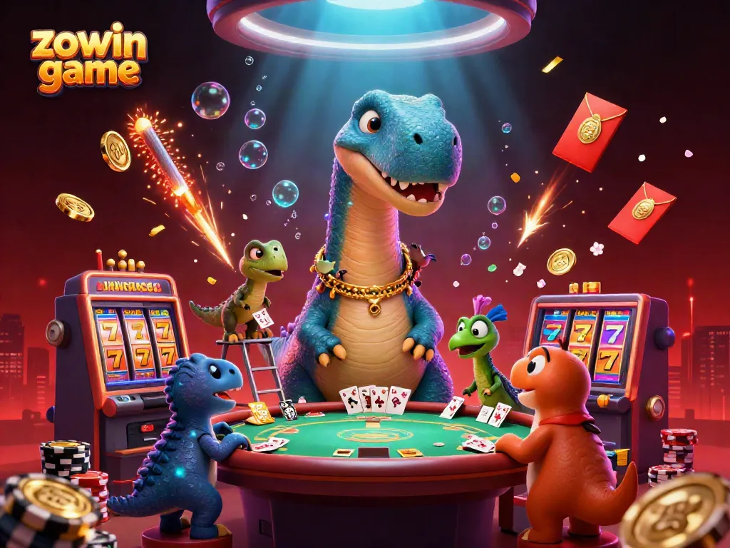 Experience the excitement of the Zowin game filled with vibrant characters and rich casino elements.