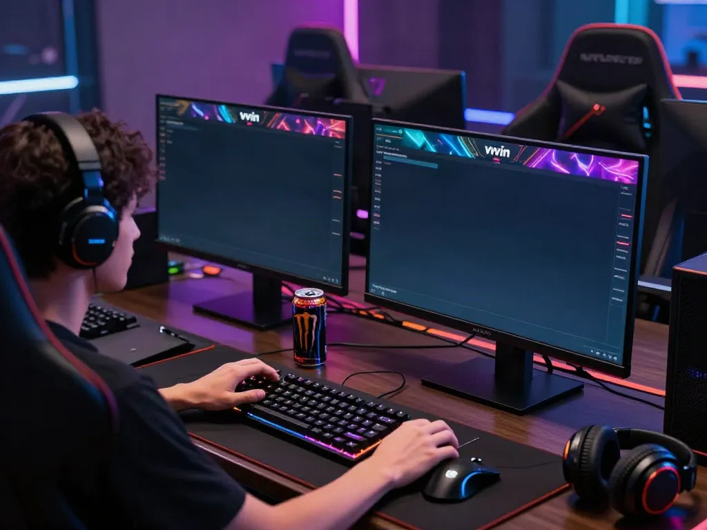 Hình ảnh người chơi Vvwin đang cạnh tranh trong môi trường chơi game sôi động.