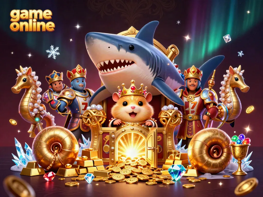 Experience thrilling game online action with a golden hamster king and treasure-filled casino world.