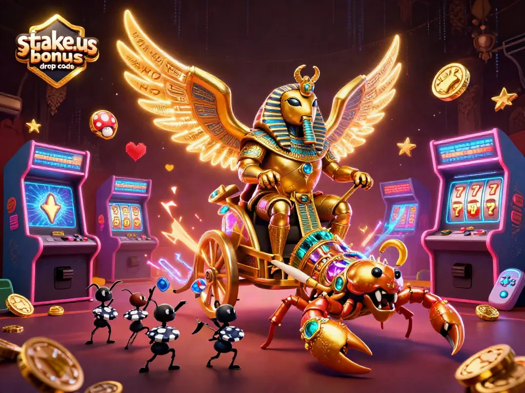 Claim the stake.us bonus drop code and enjoy epic casino adventures with jazzy slot reels and golden scorpions.